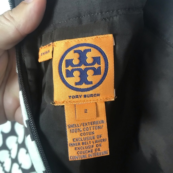 Tory Burch Brown & Cream Polka Dot Skirt. SZ2 - Picture 4 of 5